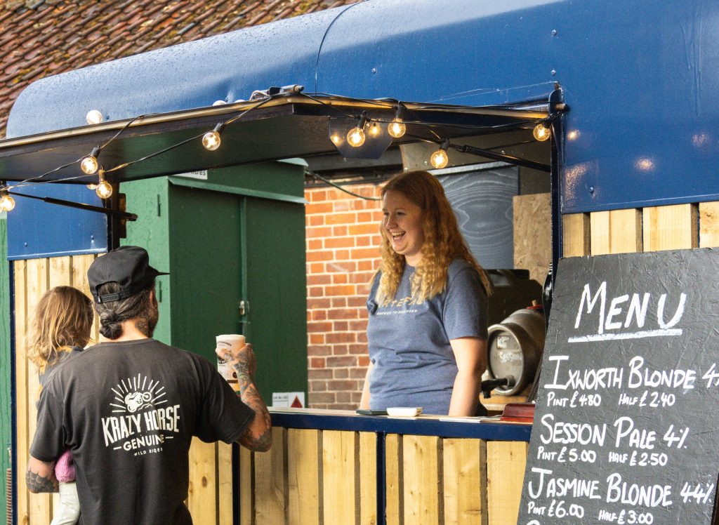 Artefact Brewing serving from trailer bar